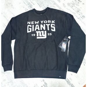 New York Giants 47 Brand Crewneck Sweatshirt Mens Medium NFL NWT Black